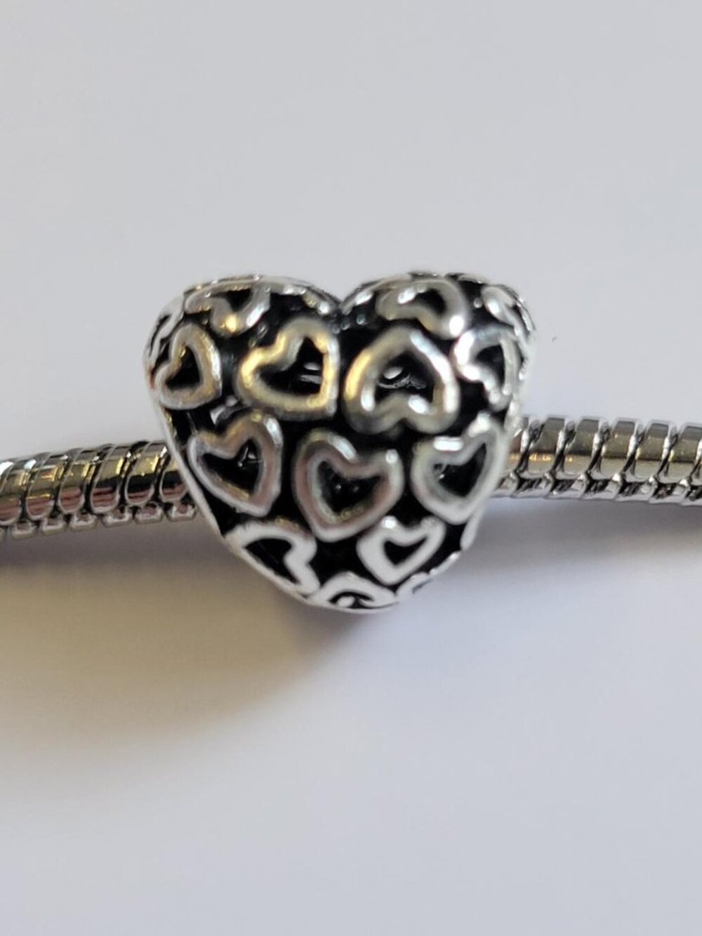 Individual Charm For Pandora Charm Bracelets Antique Hearts Silver And Black New